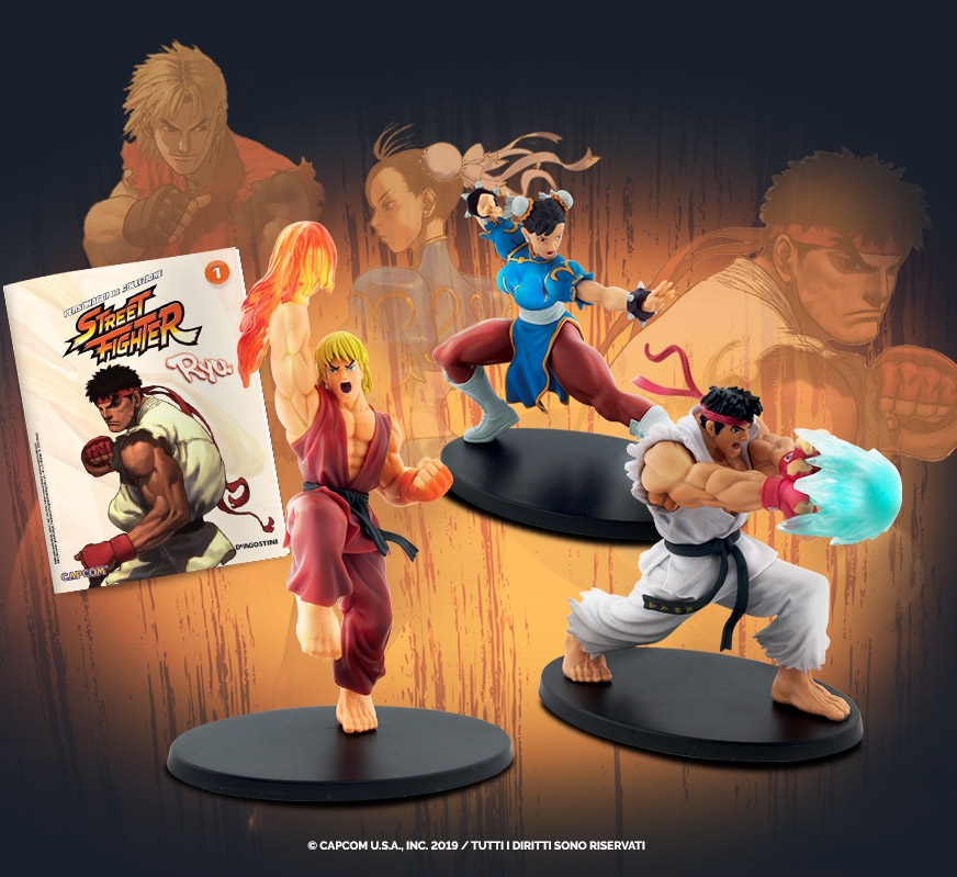 Action Figure Street Fighter Personaggi da Collezione n 1 Ryu De Agostini